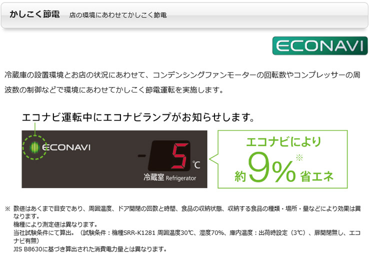 パナソニック業務用冷蔵庫商品説明